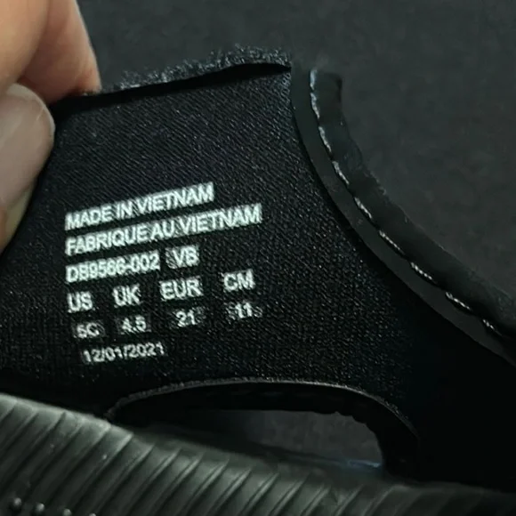 Nike Black and Red Sport Sandals with Adjustable Velcro Straps - Picture 4 of 4